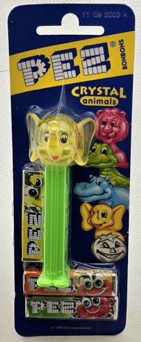 PEZ - Crystal Collection - Elephant - Yellow Crystal Head