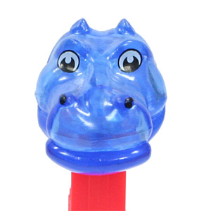 PEZ - Crystal Collection - Hippo - Blue Crystal Head