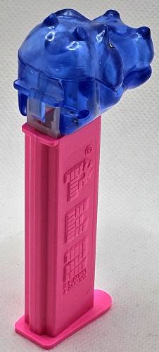 PEZ - Crystal Collection - Hippo - Blue Crystal Head