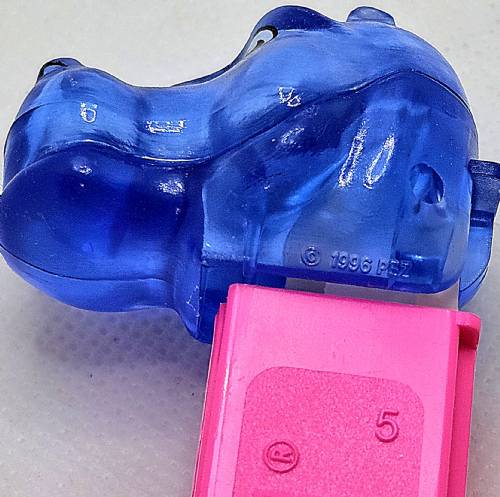 PEZ - Crystal Collection - Hippo - Blue Crystal Head