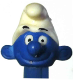 PEZ - Series A - Smurf - White Hat, Crazy Eyes, No Tongue - A