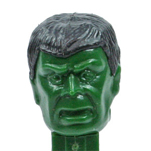 PEZ - Super Heroes - Incredible Hulk - Dark Green Face - A