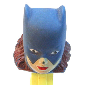 PEZ - Super Heroes - Soft-Heads - Batgirl - Soft-Head Blue