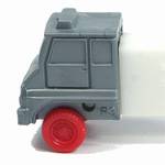 PEZ - Cab #R3 B Silver Cab, Red Wheels on white with white fender