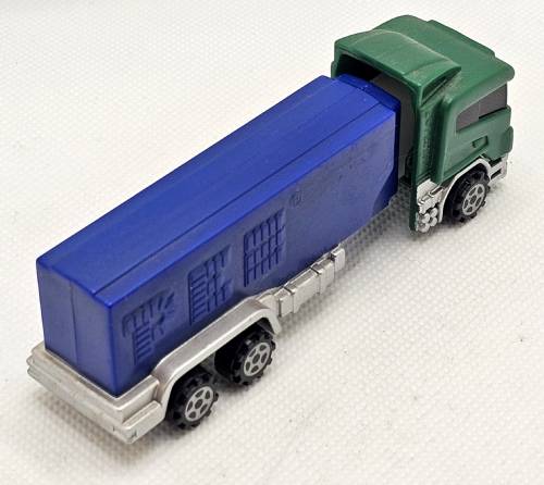 PEZ - Trucks - Transporter - Green cab, blue trailer