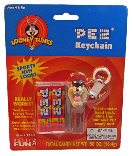 PEZ - Keychain - Cool Looney Tunes - Cycling Taz