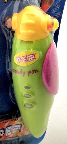 PEZ - Pen - Rocket Pen - Rocket Pen / Candy Pen - Yellow and Green