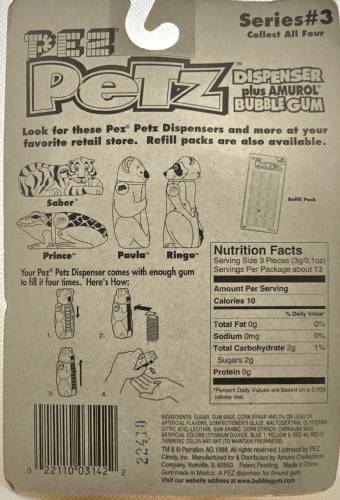 PEZ - PEZ Petz - Series 3 - Saber the Tiger