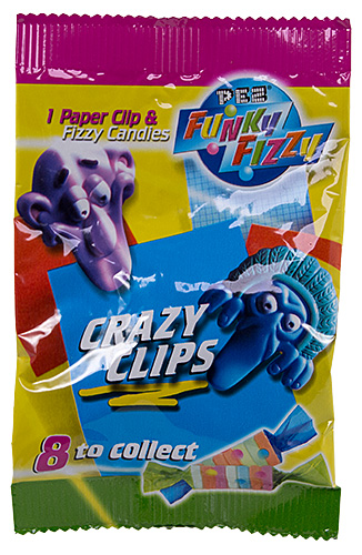 PEZ - Crazy Clips - Funky Fizzy Package - Pink