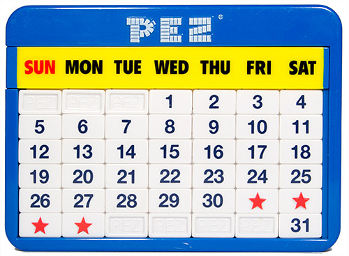 PEZ - Games and Puzzles - Puzzle Calendar - Blue