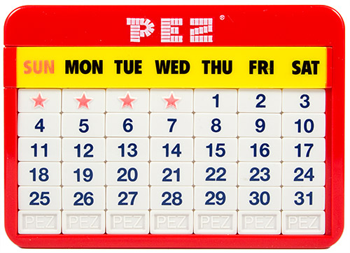PEZ - Games and Puzzles - Puzzle Calendar - Red