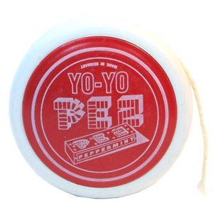 PEZ - Miscellaneous (Non-Dispenser) - Yo-yo - White with Red Sides