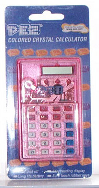 PEZ - Miscellaneous (Non-Dispenser) - Calculator - Colored Crystal Calculator - Pink