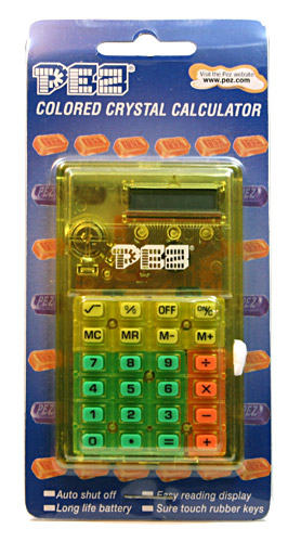 PEZ - Miscellaneous (Non-Dispenser) - Calculator - Colored Crystal Calculator - Yellow