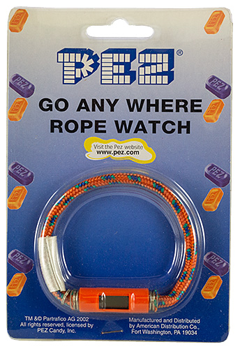 PEZ - Watches and Clocks - Go Any Where Rope Watch - Orange