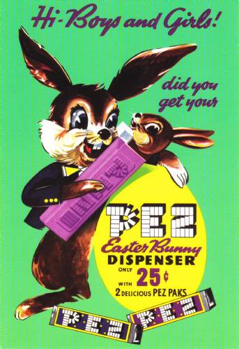PEZ - Postcards - Easter Bunny