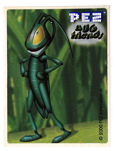 PEZ - Stickers - Bug Friends - Grasshopper (whole)