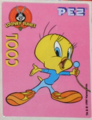PEZ - Stickers - Looney Tunes Cool - Singing Tweety