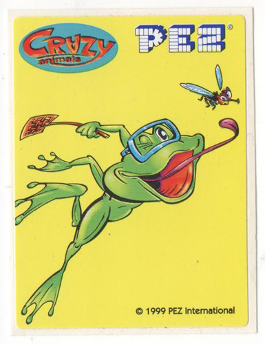 PEZ - Stickers - Crazy Animals - Frog Catching Fly