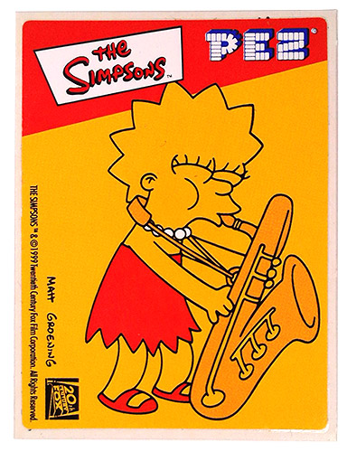 PEZ - Stickers - The Simpsons - 1999 - Lisa Simpson