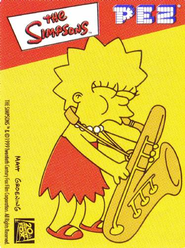 PEZ - Stickers - The Simpsons - 1999 - Lisa Simpson