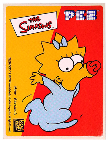 PEZ - Stickers - The Simpsons - 1999 - Maggie Simpson