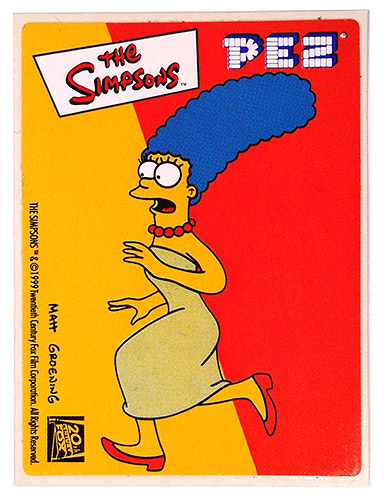 PEZ - Stickers - The Simpsons - 1999 - Marge Simpson