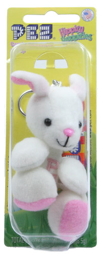 PEZ - Plush Dispenser - Hippity Hoppities - 2009 - White Bunny