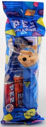 PEZ - Winnie the Pooh - My Friends Tigger & Pooh - Winnie the Pooh - Thin eyebrows, blue collar, with mask - B