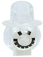 PEZ - Crystal Collection - Snowman - Clear Crystal Head, Black Hat - C