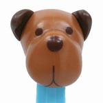 PEZ - Barky Brown  Brown head on Blue