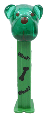 PEZ - AWL / SOS - Woof - Barky Brown - Crystal Green Head