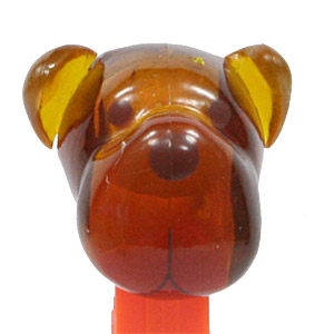 PEZ - AWL / SOS - Woof - Barky Brown - Crystal Orange Head