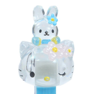 PEZ - Crystal Collection - Hello Kitty with Cathy - Clear Crystal and Green Head