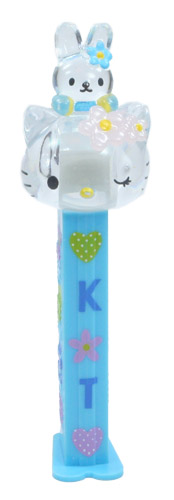 PEZ - Crystal Collection - Hello Kitty with Cathy - Clear Crystal and Green Head