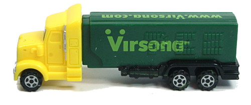 PEZ - Advertising Virsona - Truck - Yellow cab, green trailer