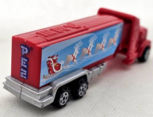 PEZ - Christmas - Christmas Truck - Red cab, red trailer, xmas print