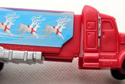 PEZ - Christmas - Christmas Truck - Red cab, red trailer, xmas print
