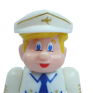 PEZ - PEZ Pals - Pilot Boy - White Hat, Non-Glowing