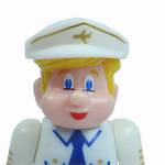 PEZ - Pilot Boy  White Hat, Non-Glowing
