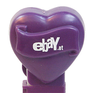 PEZ - Hearts - Ebay - ebay.at Heart - Dark Purple Heart