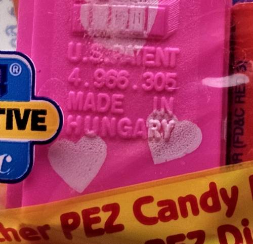 PEZ - Valentine - Happy Valentine's Day - Italic Black on Hot Pink