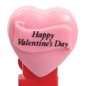 PEZ - Valentine - Happy Valentine's Day - Italic Black on Pink