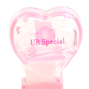 PEZ - Valentine - UR Special - Nonitalic Pink on Crystal Pink