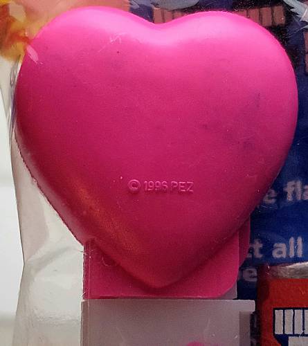 PEZ - Hearts - Valentine - Princess - Italic Black on Hot Pink
