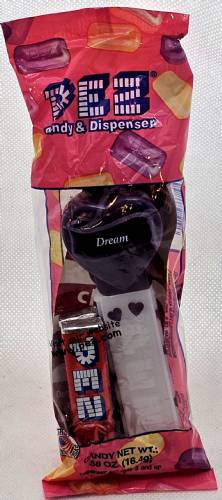 PEZ - Hearts - Valentine - Dream - Italic White on Dark Purple