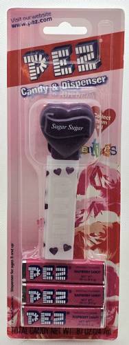 PEZ - Valentine - Sugar Sugar - Italic White on Dark Purple