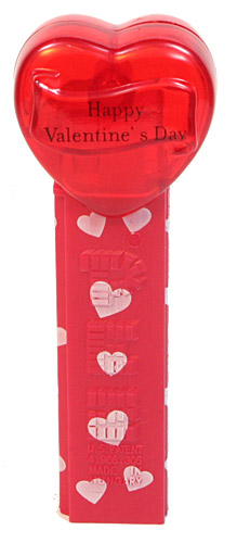 PEZ - Valentine - 2009 short - Happy Valentine's Day - Nonitalic Black on Crystal Red (c) 2008