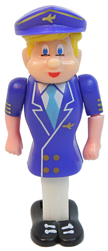 PEZ - Body Parts - PEZ Pals - Pilot Boy - Blue uniform