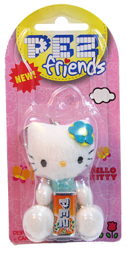 PEZ - Hello Kitty - PEZ Friends - Hawaiian Hello Kitty - Pink Body with Hibiscus